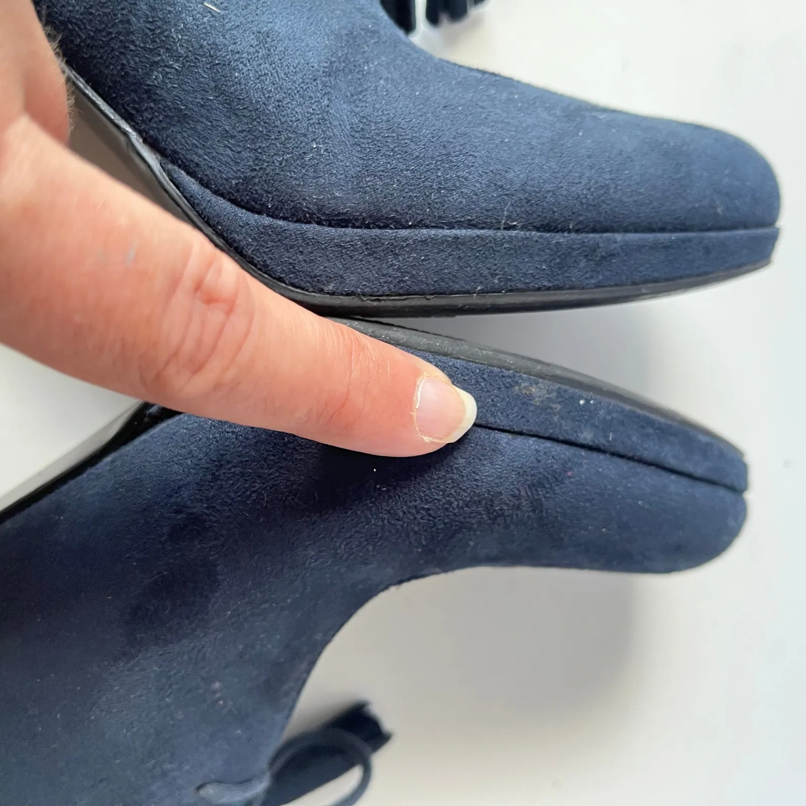 Naturalizer Paxton Heel Womens Shoes 6M Preppy Suede Tassel Retro Chic Comfort - Image 9