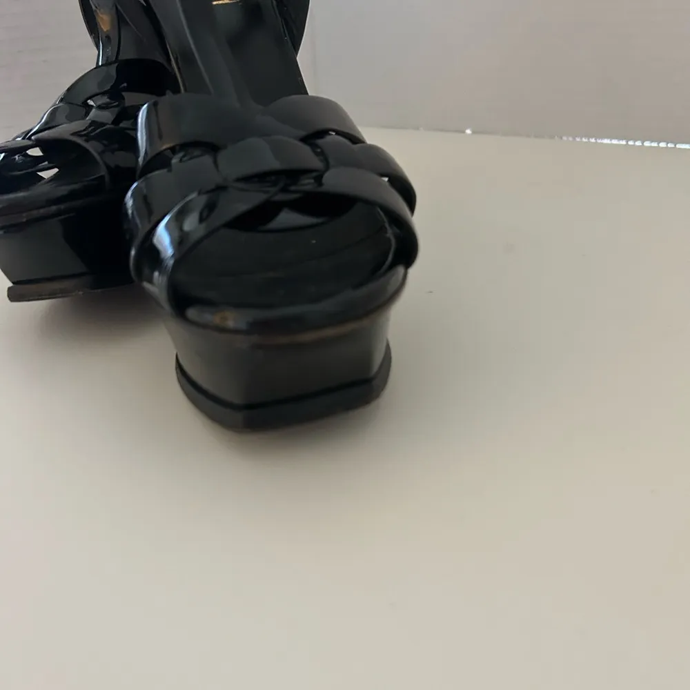 YSL platform heels in black, size 7 - Image 10