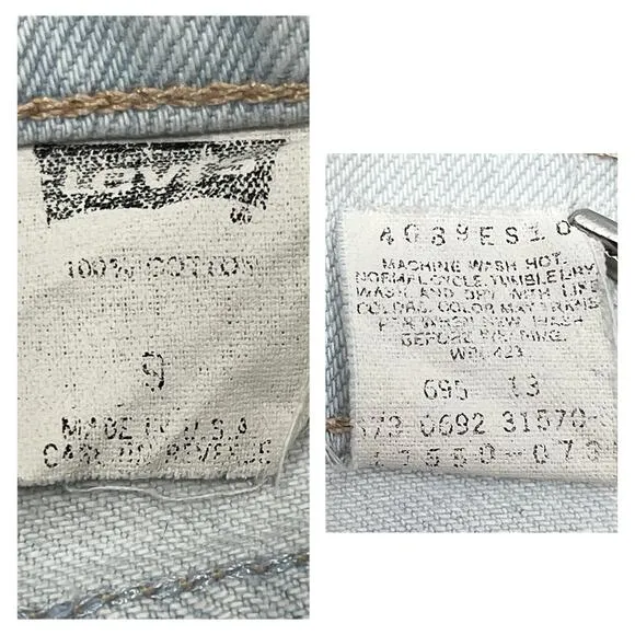 Levi's XX Jeans Sz 9 (29x29) Vintage 90s USA Grunge Light Wash Retro Streetwear‎ - Image 3