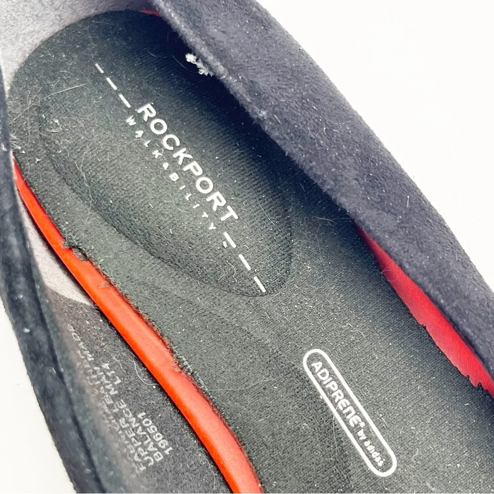 ROCKPORT Black Leather Upper Almond Toe Slip On Flats, Size 7 - Image 3