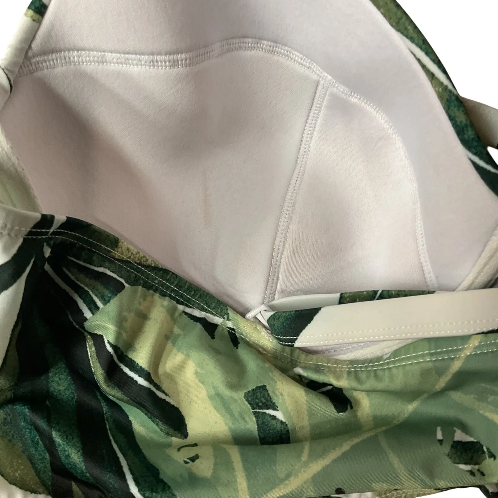 Swim By Cacique Women's Longline Underwire Tie Front Swim Bikini Top Size 42DD Green - Image 5