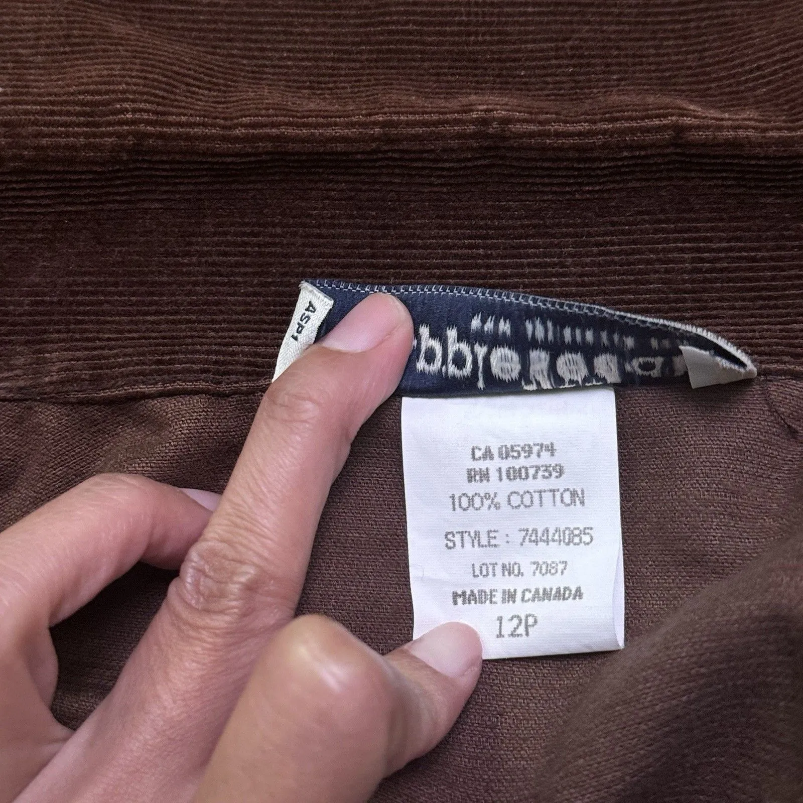 Appleseeds Women’s VTG Corduroy Shirt Petite Dark Academia Preppy Brown 12P - Image 16