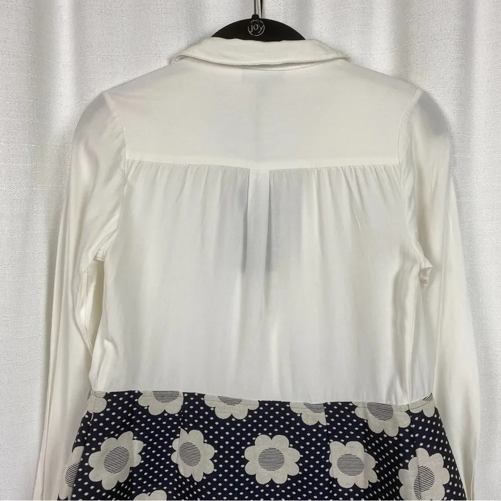 ModCloth White&Blue Floral Daisy Au Contraire Wrap Twofer Mini Dress Sz.4 NWT - Image 11