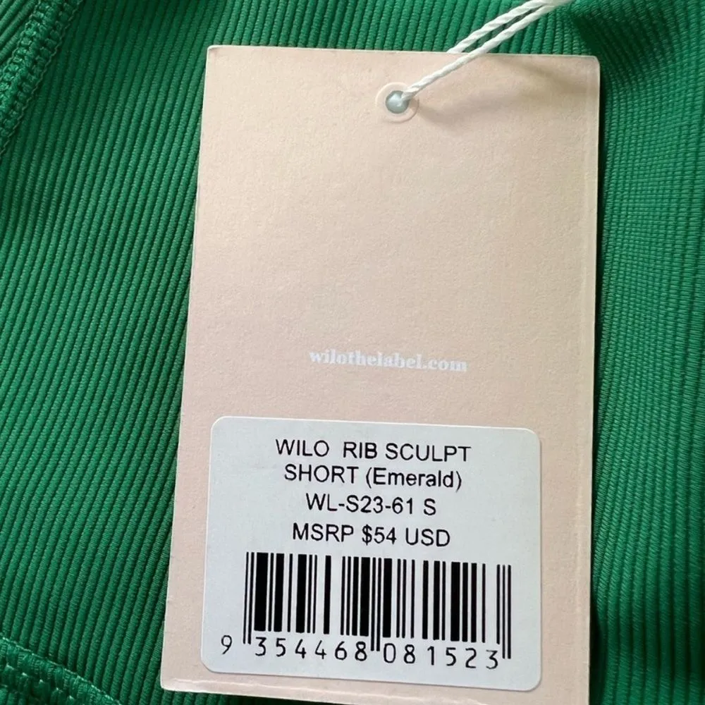 NWT Wilo The Label Emerald Green Biker Athletic Shorts - Image 7
