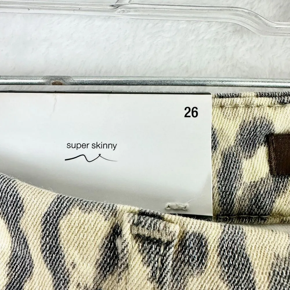 7 For All Mankind Skinny Ankle Jeans in Cheetah Print Size 26 NWT Stretch - Image 8