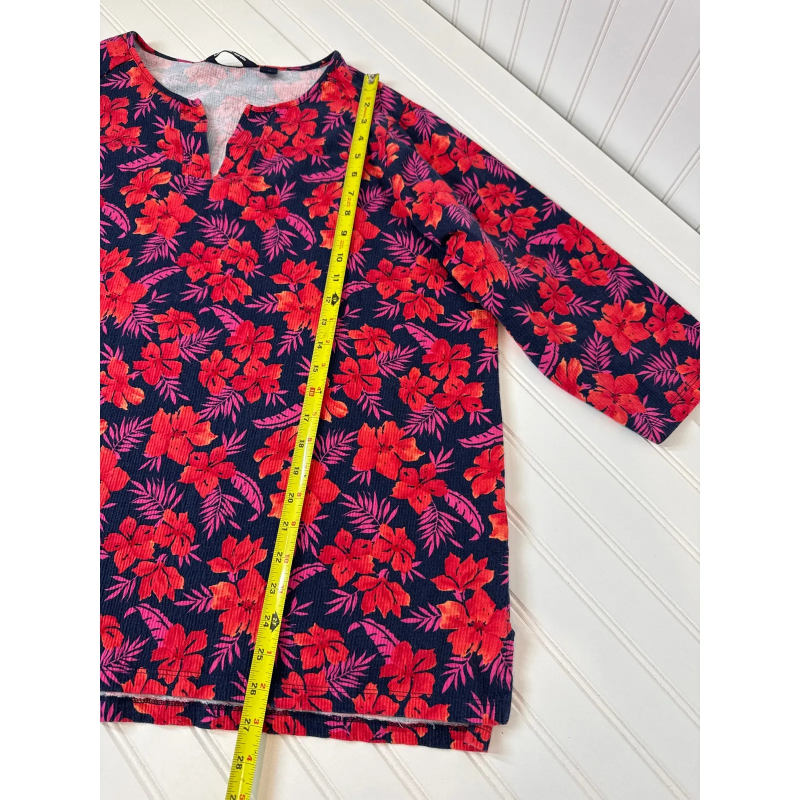Lands’ End Tropical Hawaiian Floral Blouse & Scoop Red Skirt Bundle Size 1X - Image 4