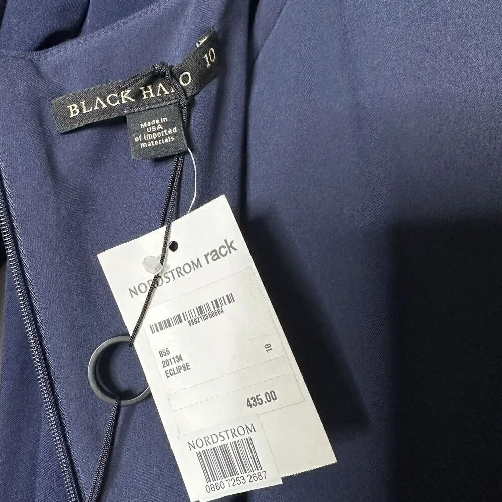 NWT Black Halo Classic 3/4 Sleeves Jackie O Jumpsuit Women's Navy Blue Size 10 - Image 6