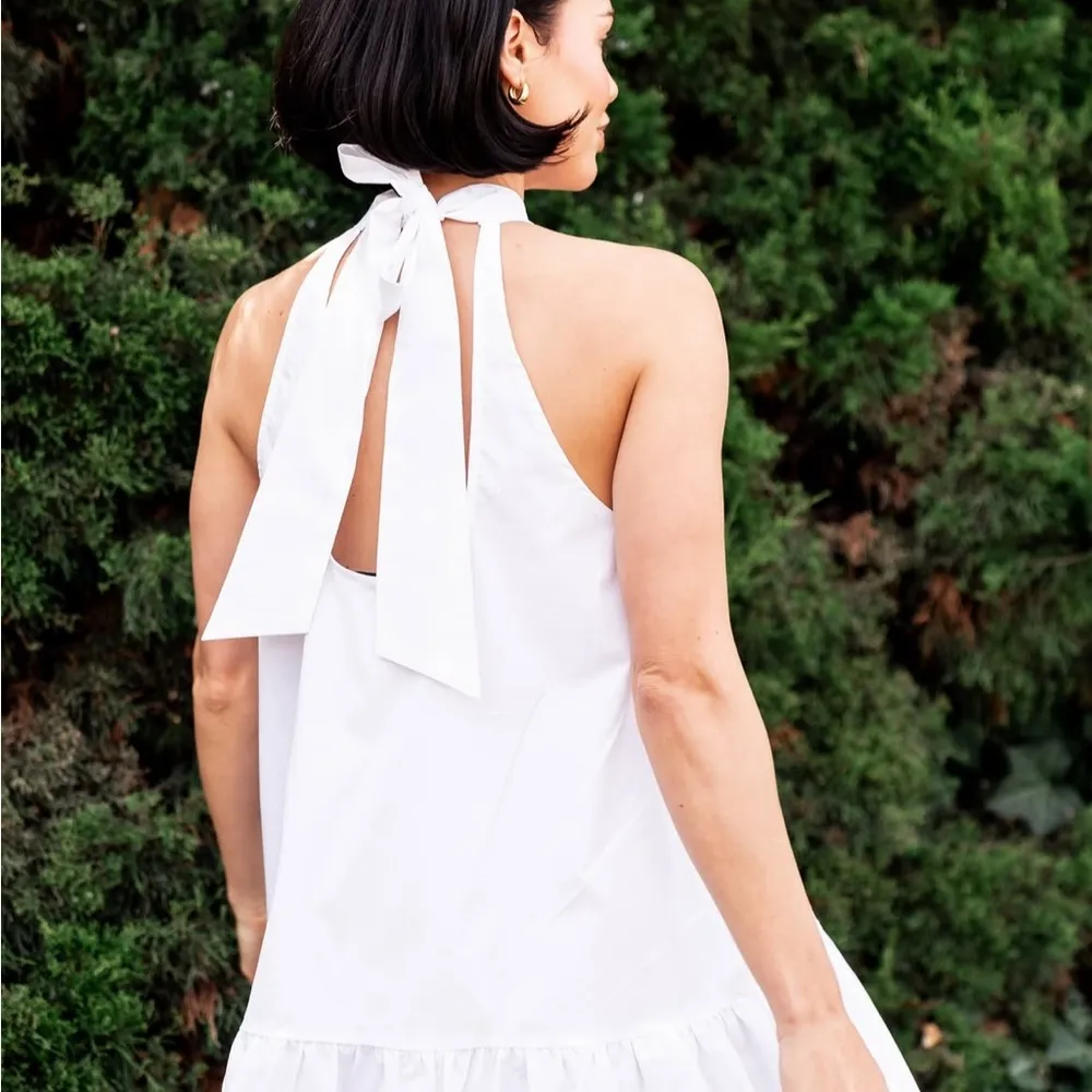 NWT Rachel Parcell White Halter Mini Dress Size XS - Image 4