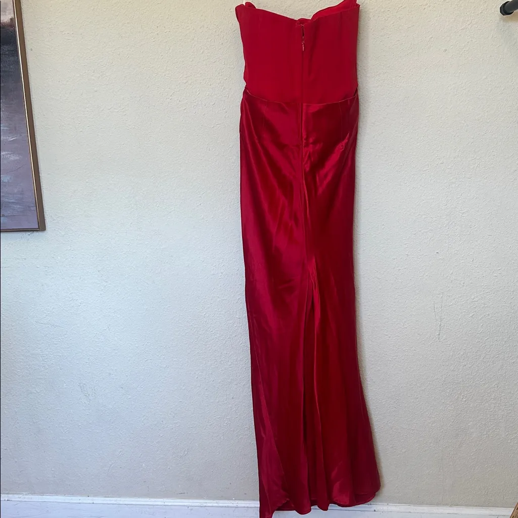 HOUSE OF CB 'Persephone' Scarlet Strapless Corset Maxi Dress NWOT size L A-C‎ - Image 9