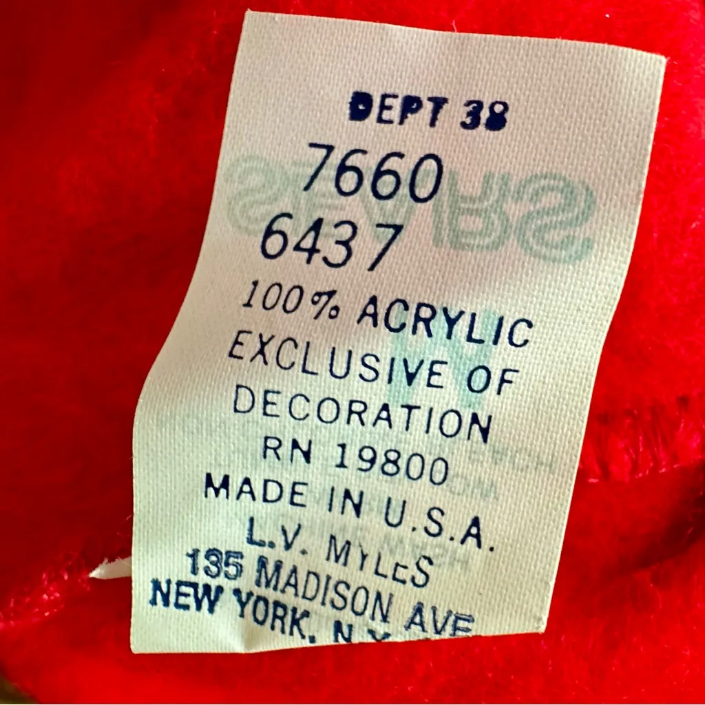 Vintage USA Made Sears Disney Red Mickey Mouse Sweatshirt Sleep Dress Cozy 80s - Image 8