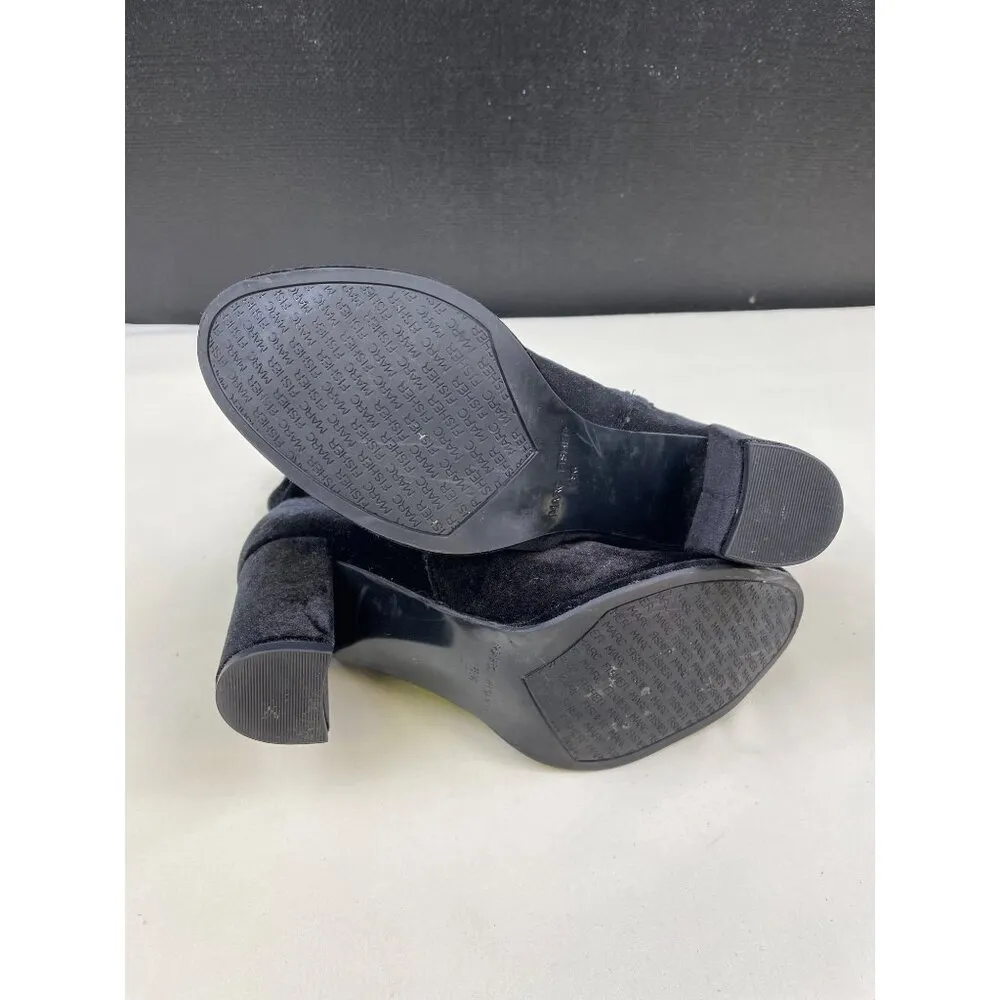 Marc Fisher Women's Velvet Ankle Shoes/ Boots Heels 3" Size 6m SKU 4792 - Image 6