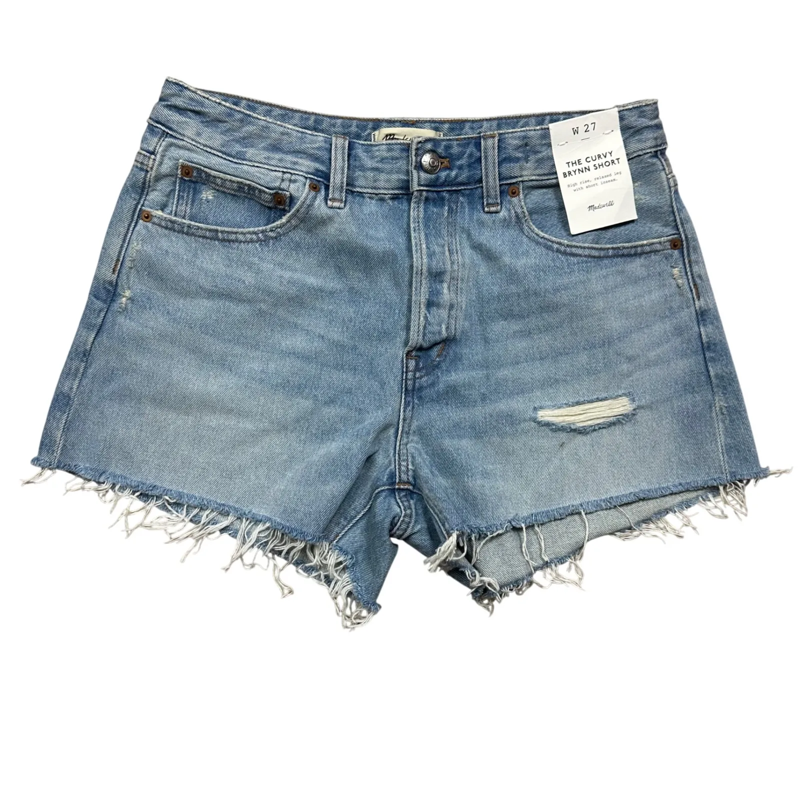 NWT Madewell Women's Curvy Brynn Short Hallstead Wash Denim Size 27 Summer - Image 4