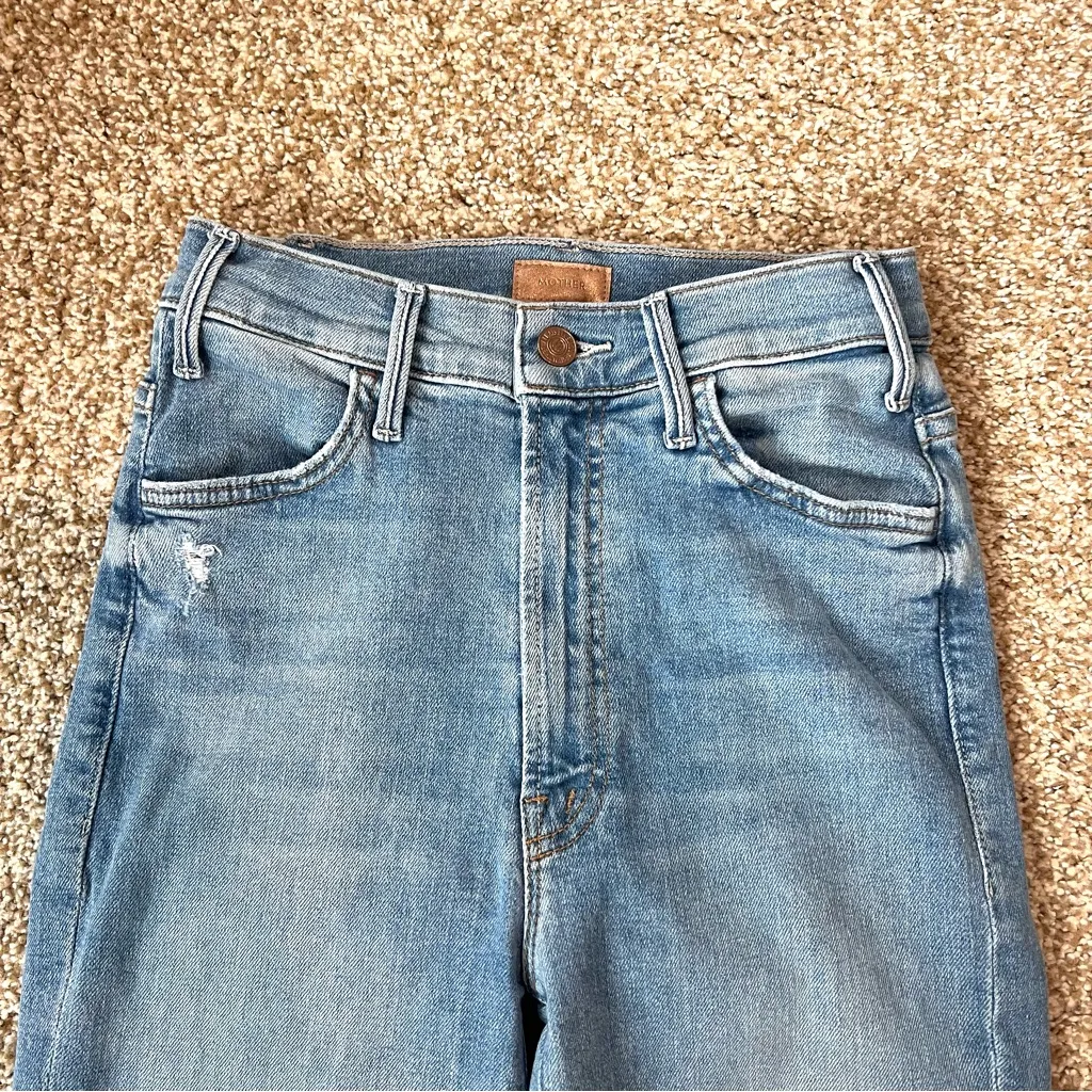 Mother Denim The Hustler Ankle Fray in Thrilling Shots Light Wash Size 25 - Image 6