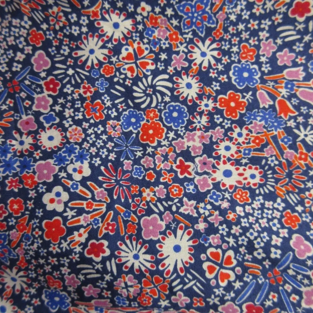 NWT J.Crew Liberty Kayoko in Deep Blue Floral Sleeveless Faux Wrap Dress 8 - Image 3