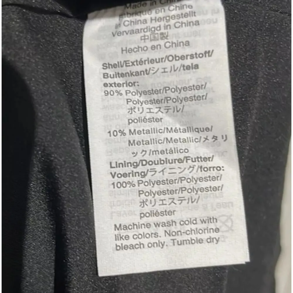 MADEWELL Black Dress Metallic Shimmer Ruffle Cami Sleeveless Ruffles 14 EUC - Image 10