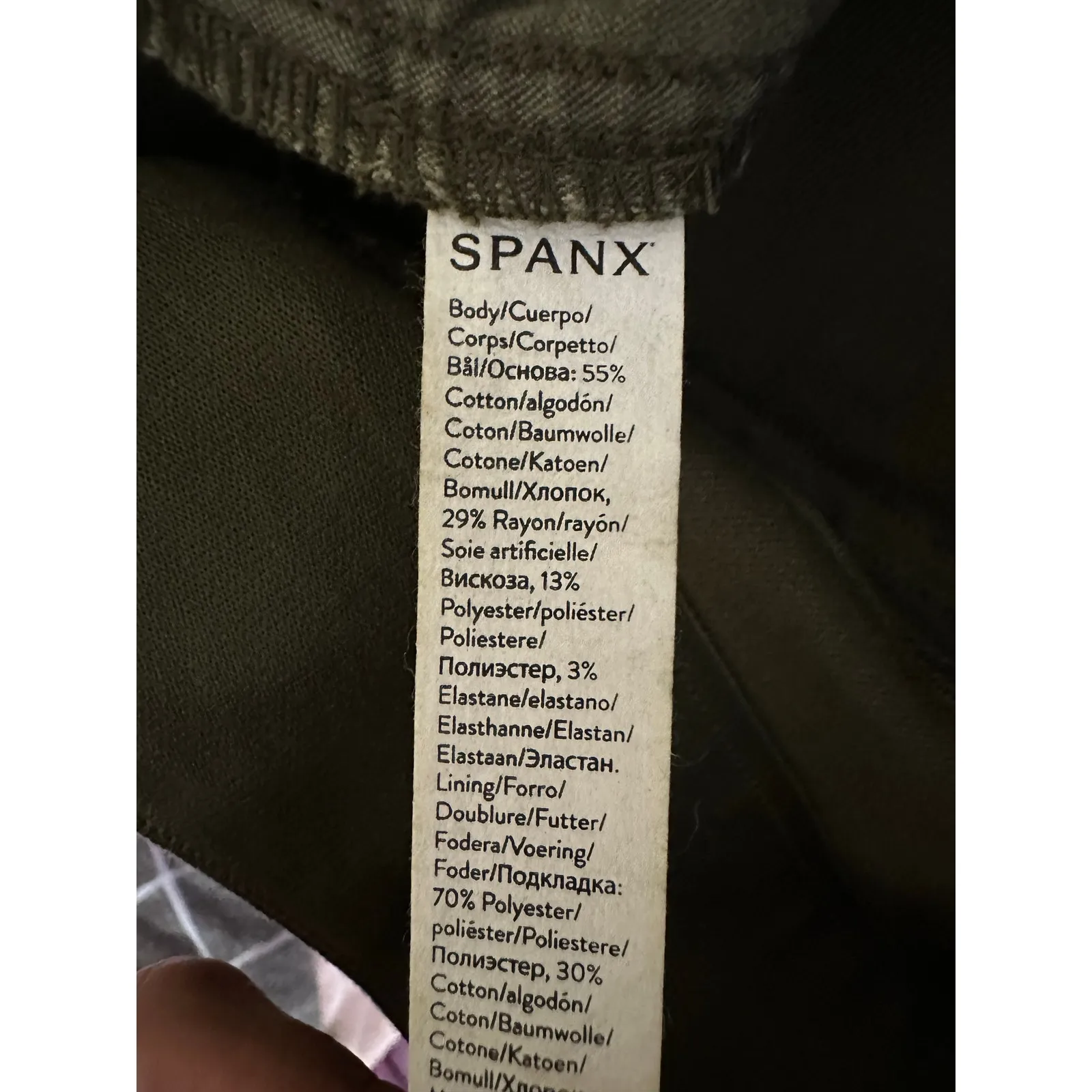 Spanx Stretch Twill Ankle Cargo Pants 20311R Olive Green Size 1X - Image 6