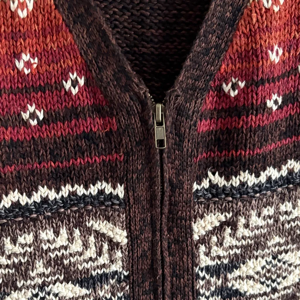 Lane Bryant Multicolor Knit Zip-Up Sweater Vest - Image 6