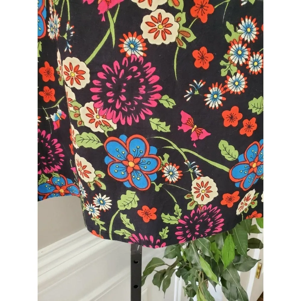 Mix Nouveau Women's Black Floral 100% Cotton Pull on A - Image 4