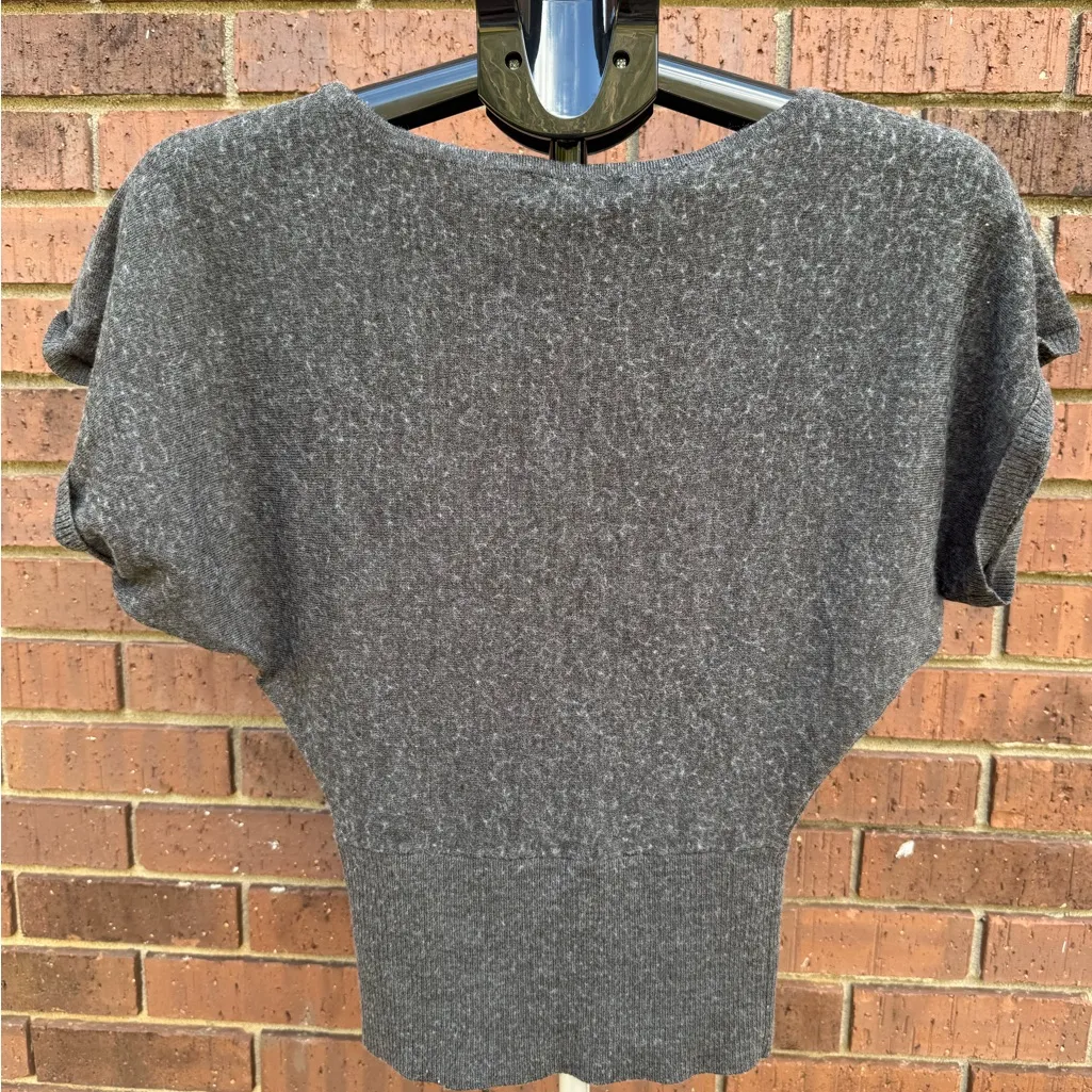 The Limited Gray Turquoise Teal Argyle Wool Blend Sweater Womens Size XS EUC - Image 4