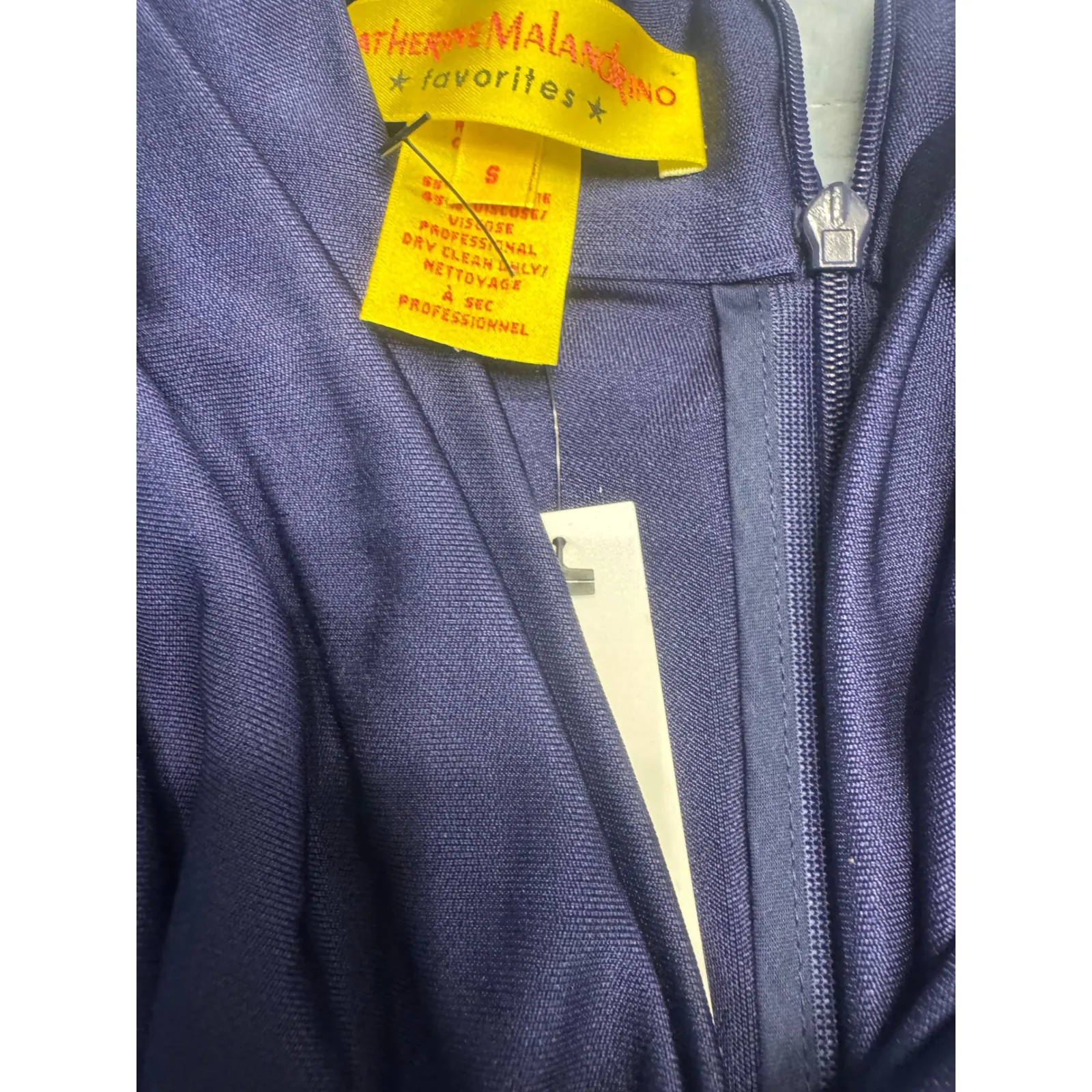 Catherine Malandrino Favorites Navy Ruched Mini Dress – Size S (NWT) - Image 3