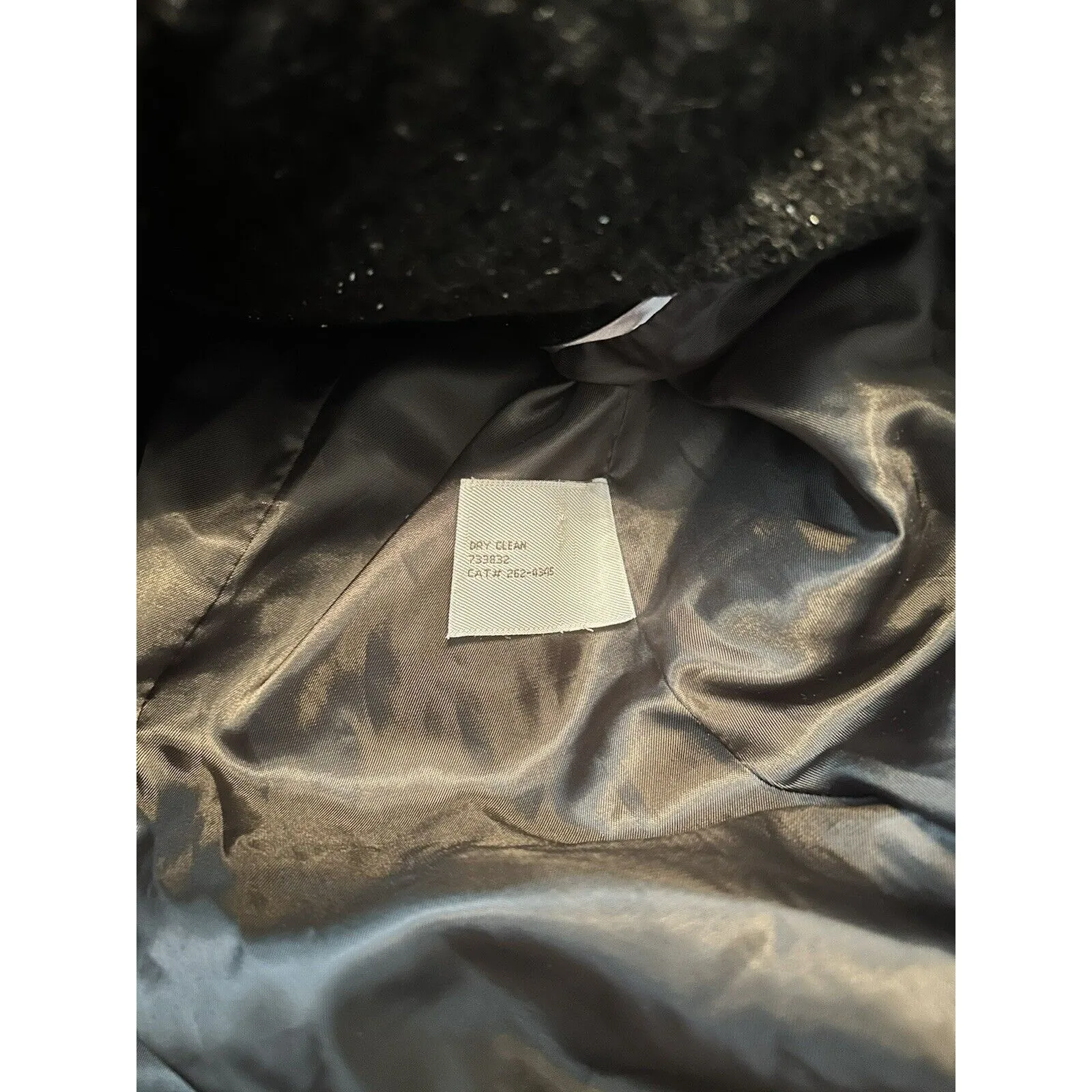 Worthington‎ Double Breasted Coat Textured Black Coat with Sparkle (M) - Image 9