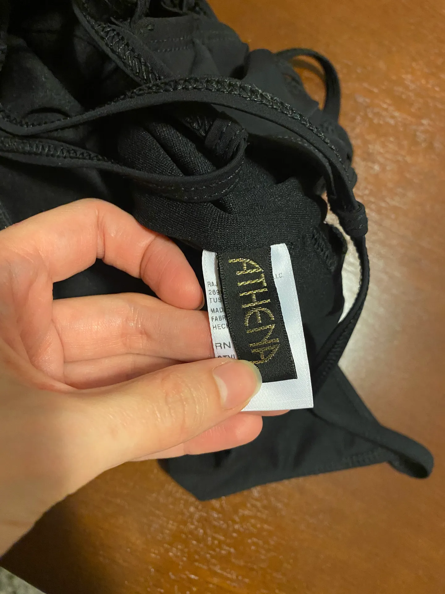 Lace Up Back Swimsuit Black Size 4 - Image 3