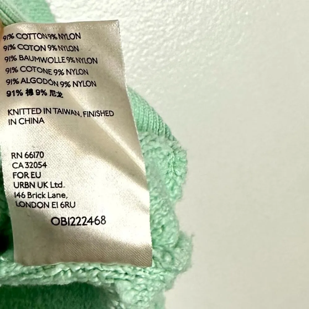 FREE PEOPLE Found My Friend Bouclé Pullover in Misty Jade Size Small - Image 6