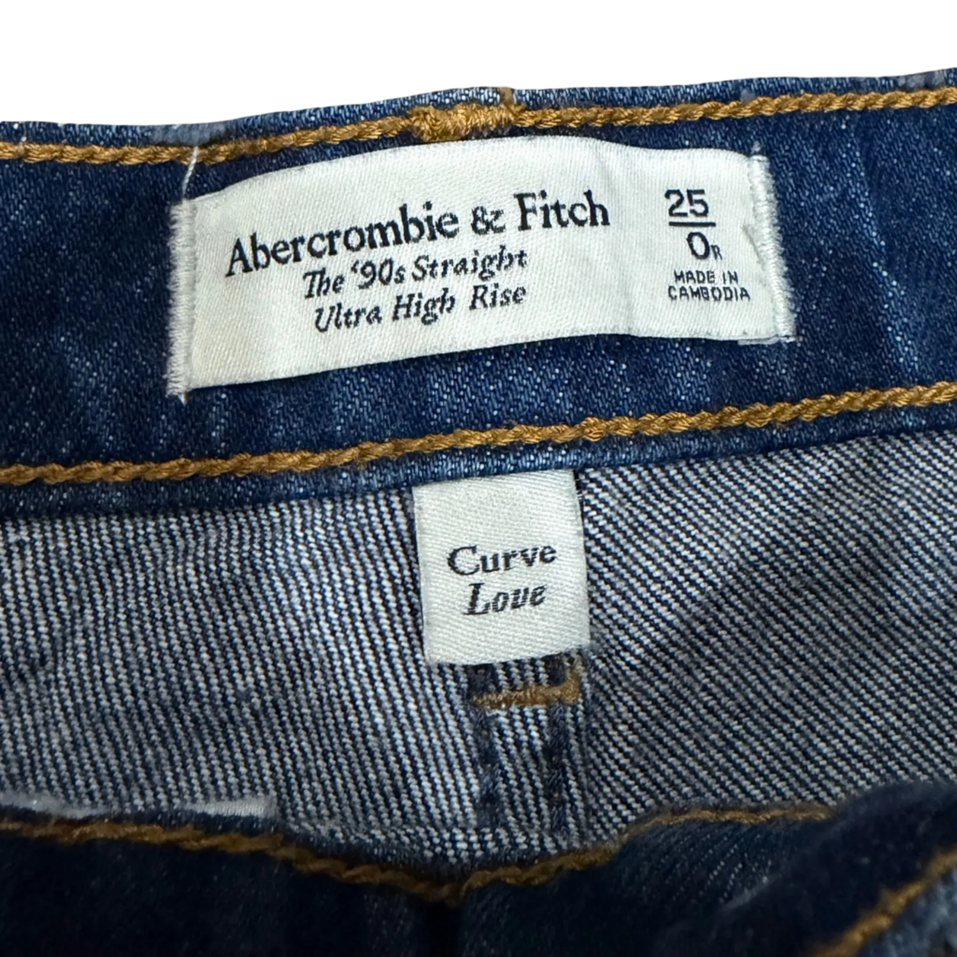 👖 Abercrombie & Fitch Curve Love Ultra High Rise 90s Straight Jeans - Size 25 - Image 4