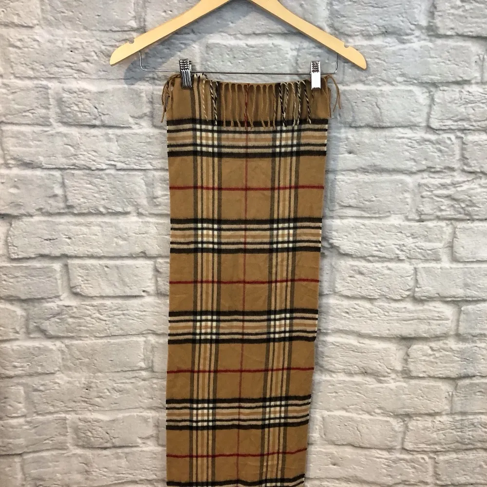 Cashmink V.RASS Plaid 68x11 100% Acrylic Scarf Brown - Image 2