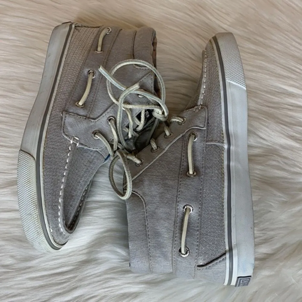 Sperry Gray Sequin Booties Sneakers Size 6 - Image 5
