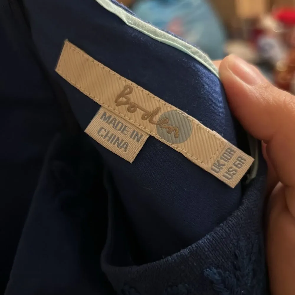 Boden Ada embroidered blue sheath dress 6 Blue - Image 9