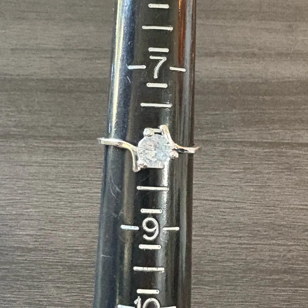 Silver Round Stone Zircon Ring 8 - Image 5