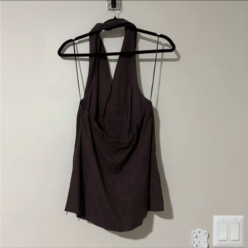 NWT Reformation Alistair Vest Brown Size 10 - Image 5