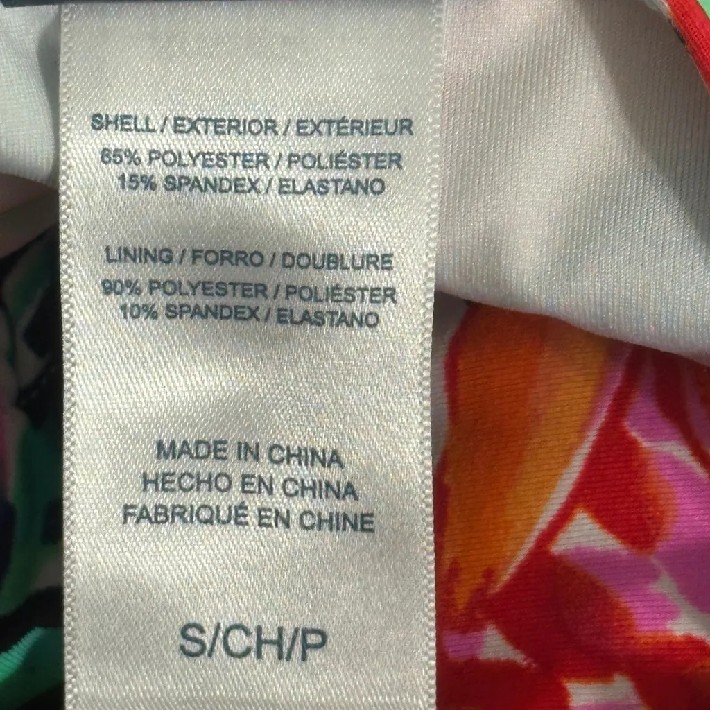 Stella Parker Island Collection Colorful Floral Tankini Swim Top NWT Black - Image 7