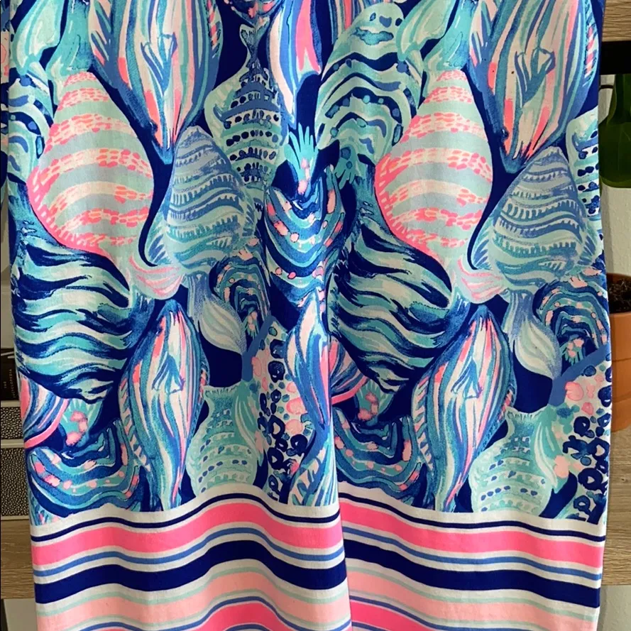 Lilly Pulitzer Beacon Jersey Knit Fish Striped Shift T-shirt Dress, XS - Image 4