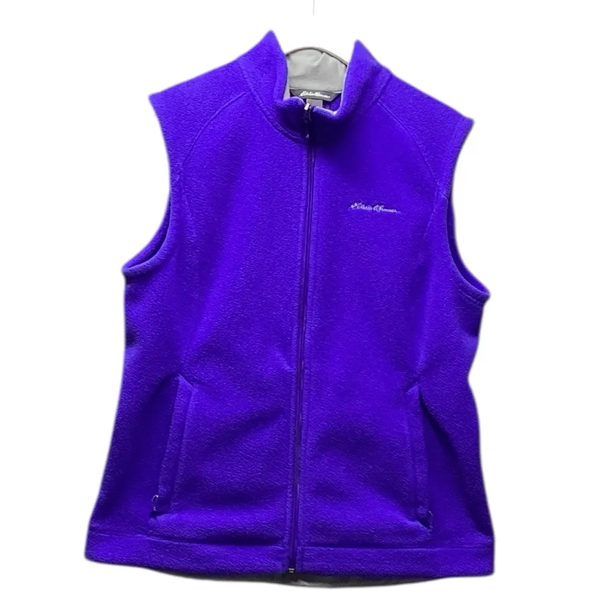 Eddie Bauer fleece vest. Purple. Size Large - Image 2
