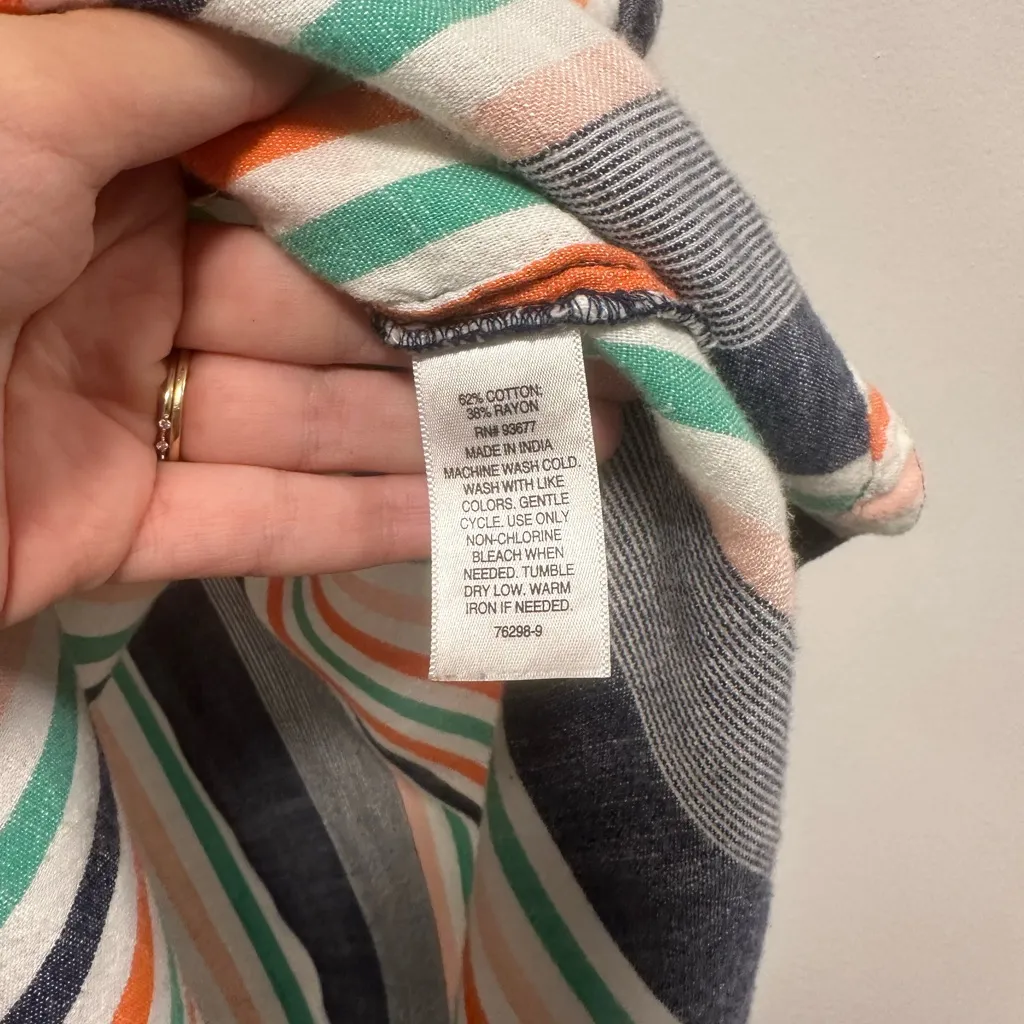 a.n.a Multicolor Striped Casual Shirt size medium! - Image 4