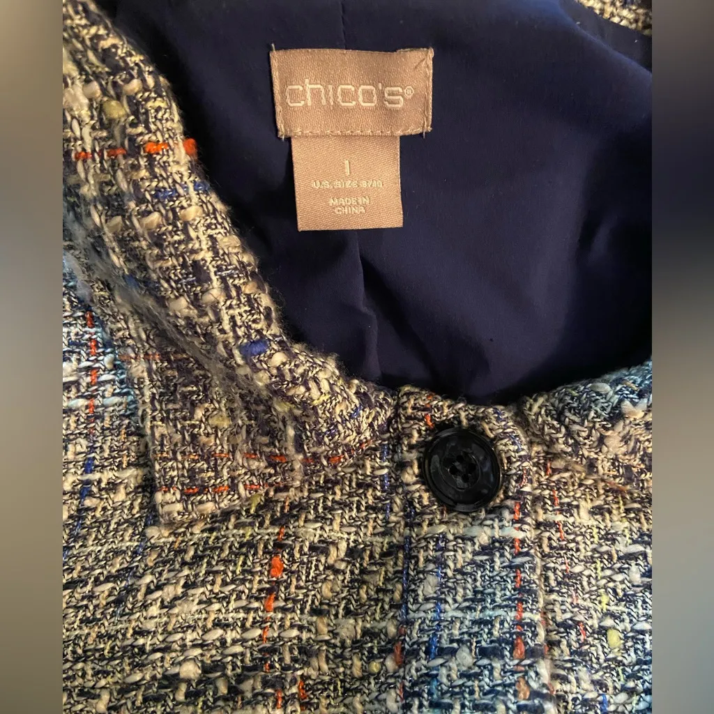 Chico Blue Orange White Yellow Multi Jacket Size 1 (8-10) - Image 4