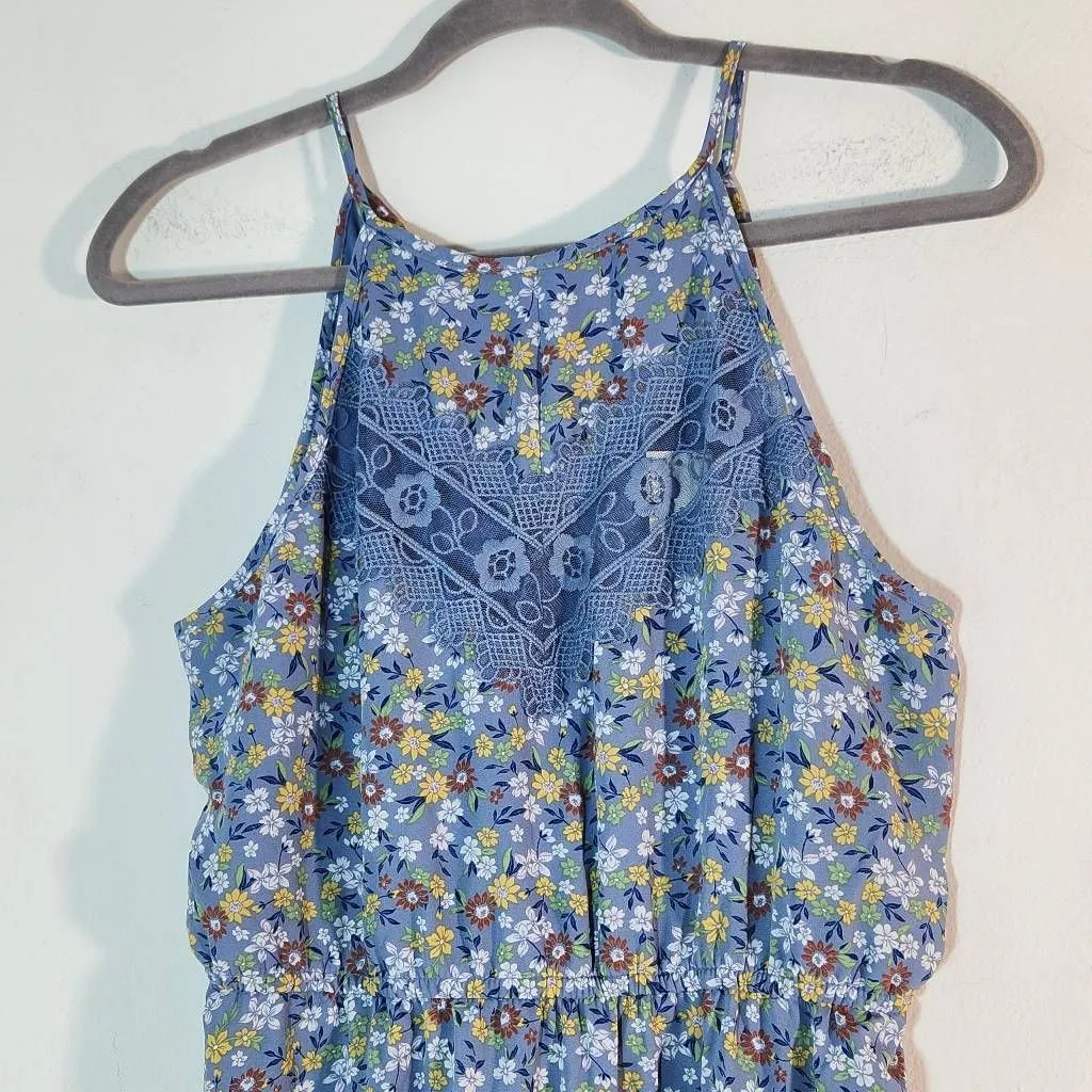 Francesca's Miami Blue Floral Mini Dress NWT Size Medium Wedding Guest Dress - Image 2