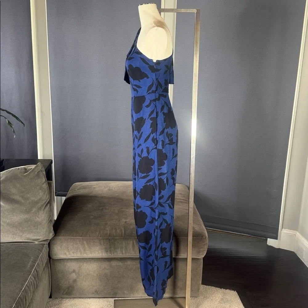 Kate Spade New York Blue Floral One-Shoulder Linen Blend Jumpsuit Size 00 NWOT - Image 5