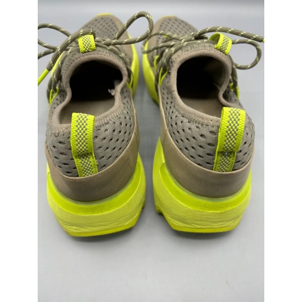 Sorel Kinetic Impact Lace Sneakers Sz‎ 10 Womens Mesh Athletic Shoes Gray Yellow - Image 3