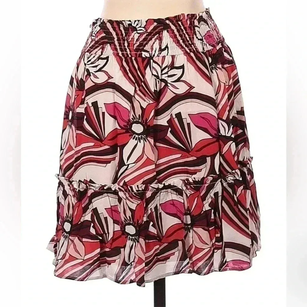 Anthropologie | Above Knee Floral Summer Luau Tropical Skirt Size XS - Image 3