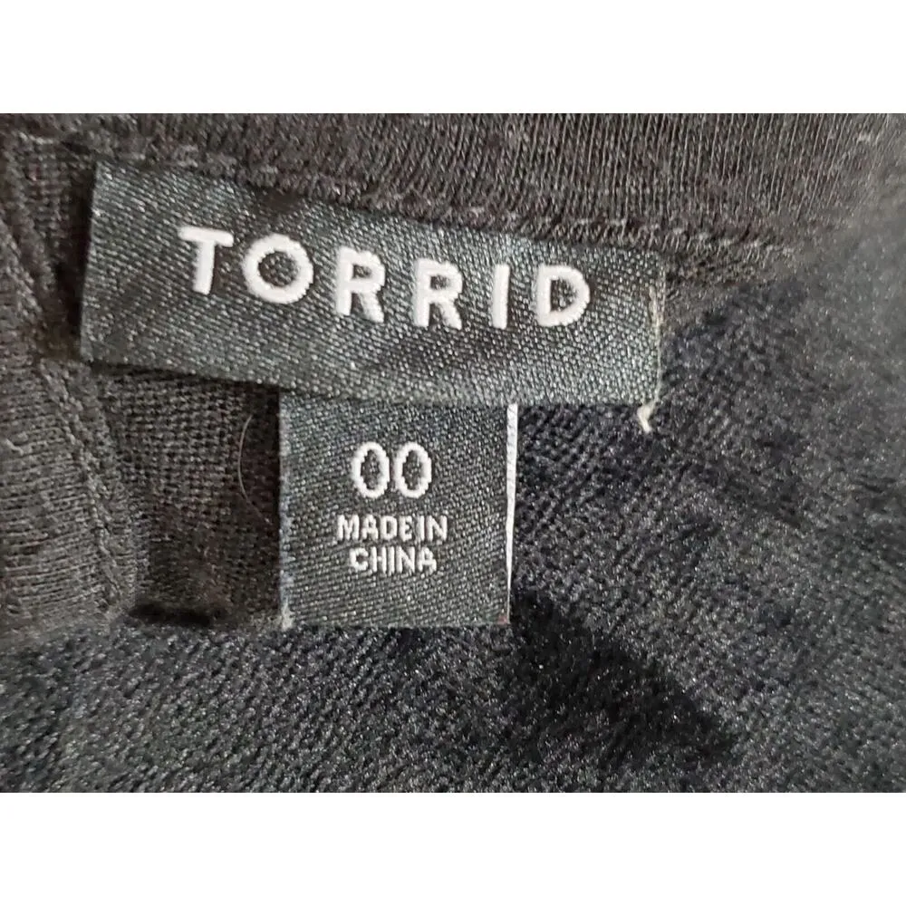 Torrid Women's Black Lace Polyester Crew Neck Cold Shoulder Sleeve Top Blouse 00 - Image 6