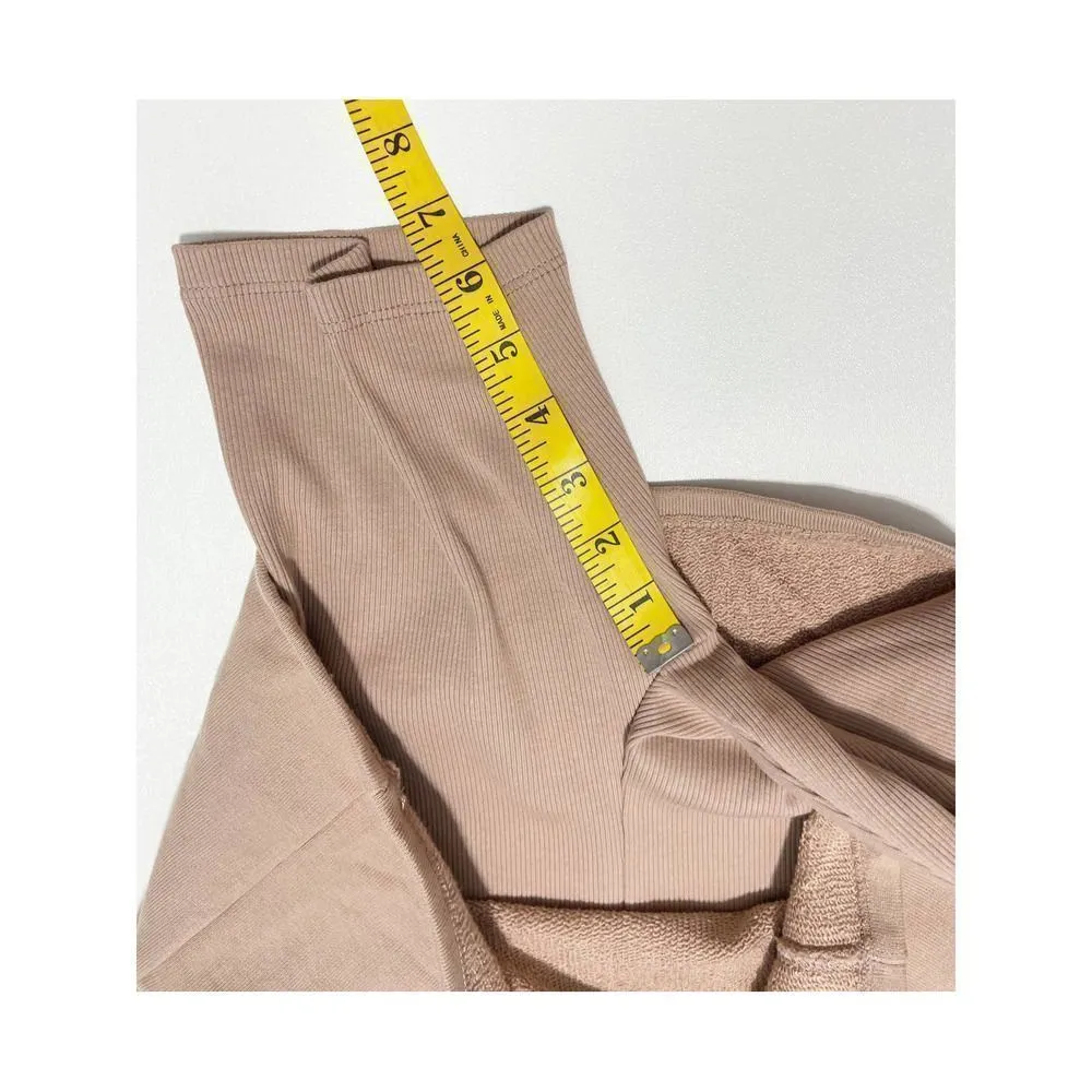 Zara Ribbed Pull On Mini Knit‎ Sweater Skort Skirt with Shorts Nude Pink Small - Image 6