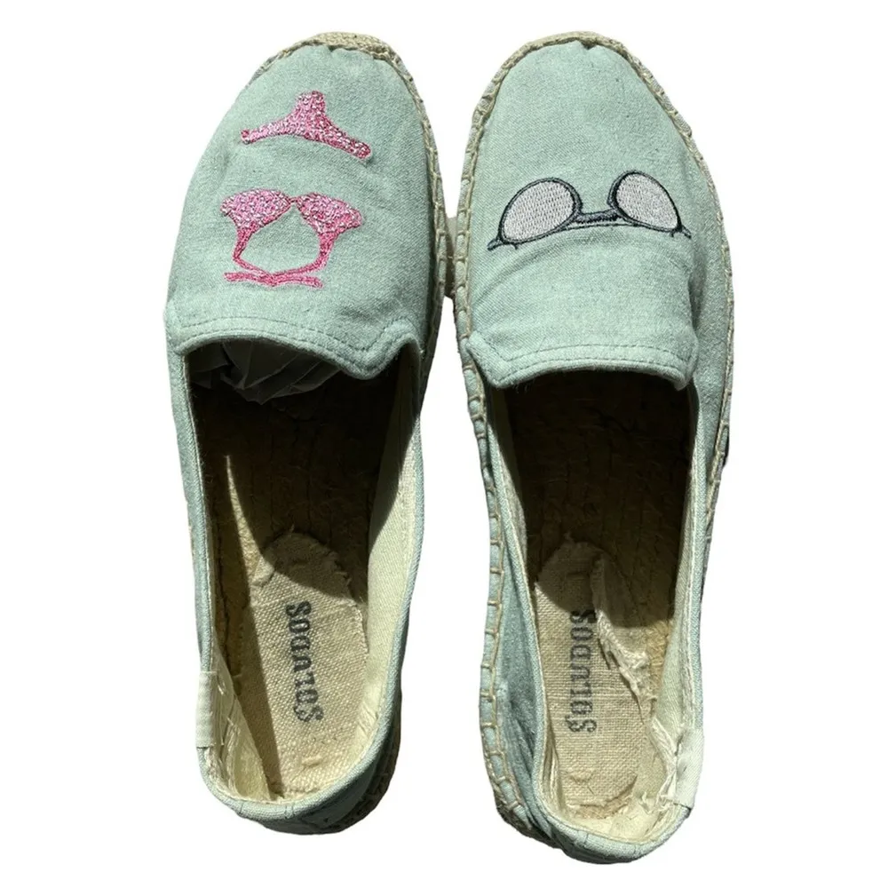 Soludos Eco-friendly Tencel Chambray Sunglasses & Bikini Espadrille Slide Ons 7 - Image 3