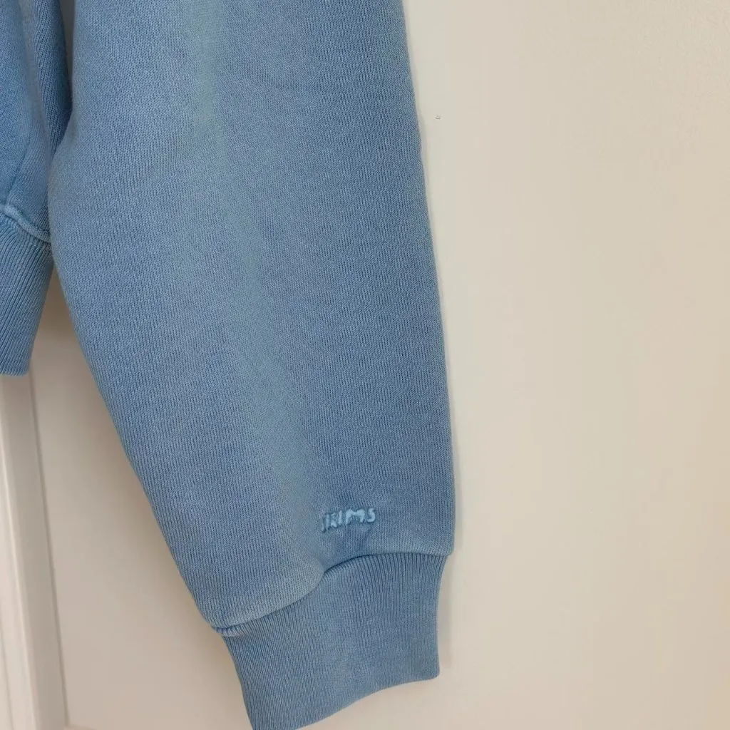 Skims French Terry Zip Up Hoodie in Blue Bell, Size Small - Image 8