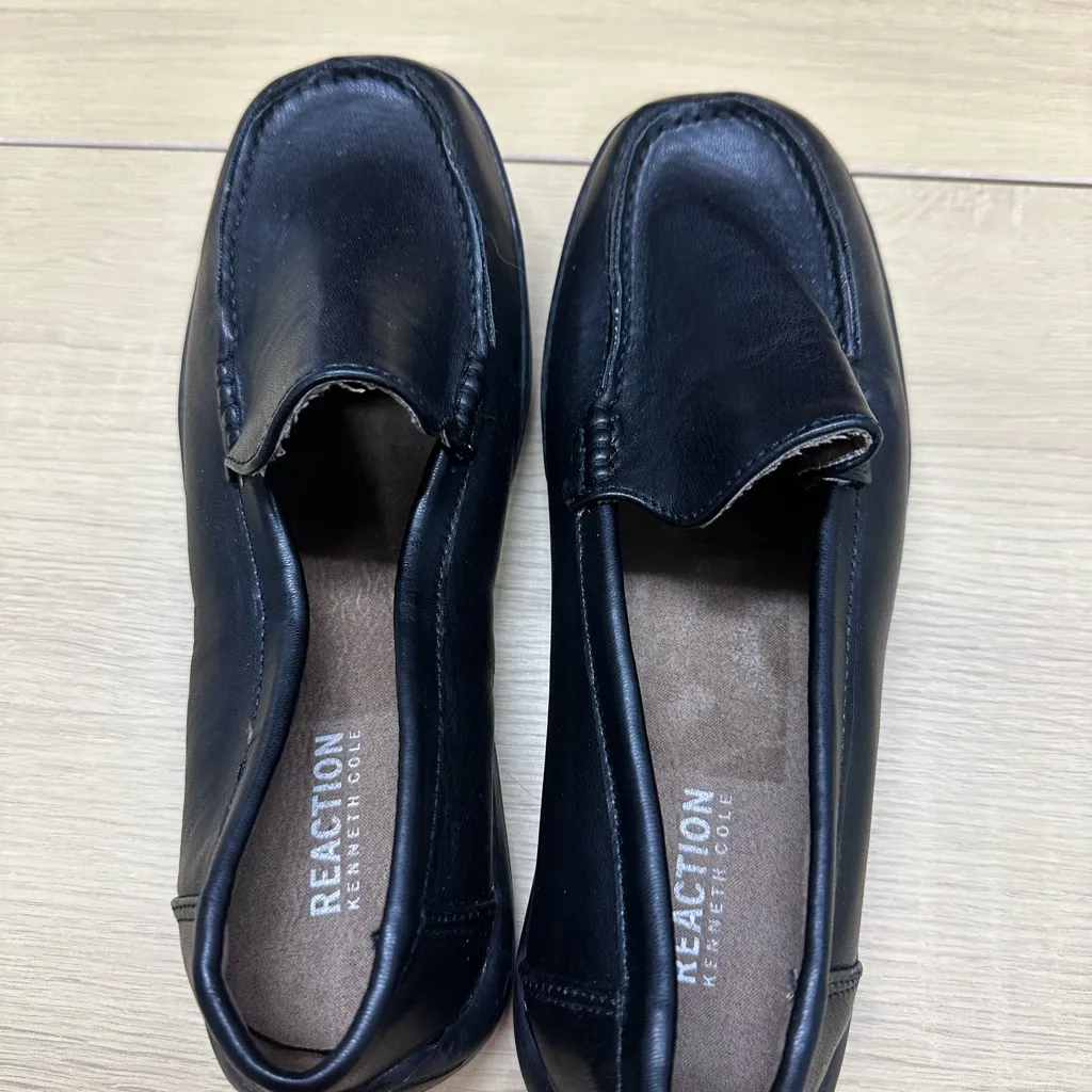 Reaction Kenneth Cole Shoes Womens Loafer Black Leather Slip On Size 5 N… - Image 5