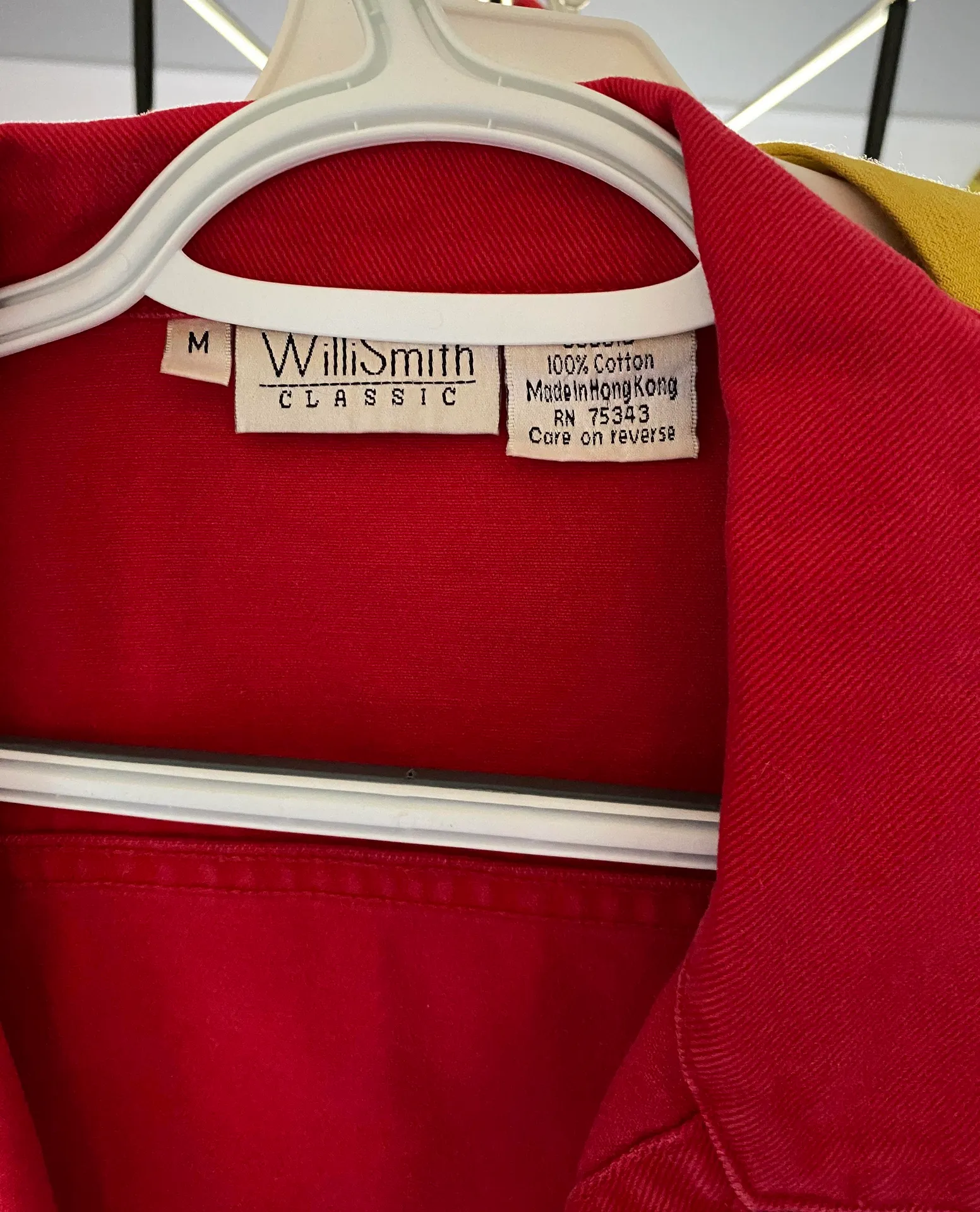 Red Denim Jacket Size M - Image 3