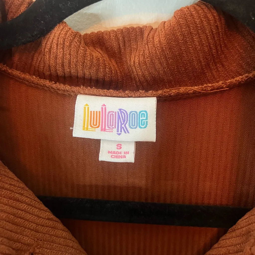 LuLaRoe Women's Corduroy Jacket in Rust - Image 2