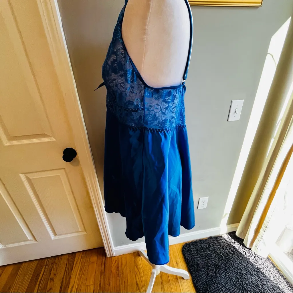 Elegant Blue Lace Nightgown Babydoll 4XL Plus Lingerie Size undefined - Image 9